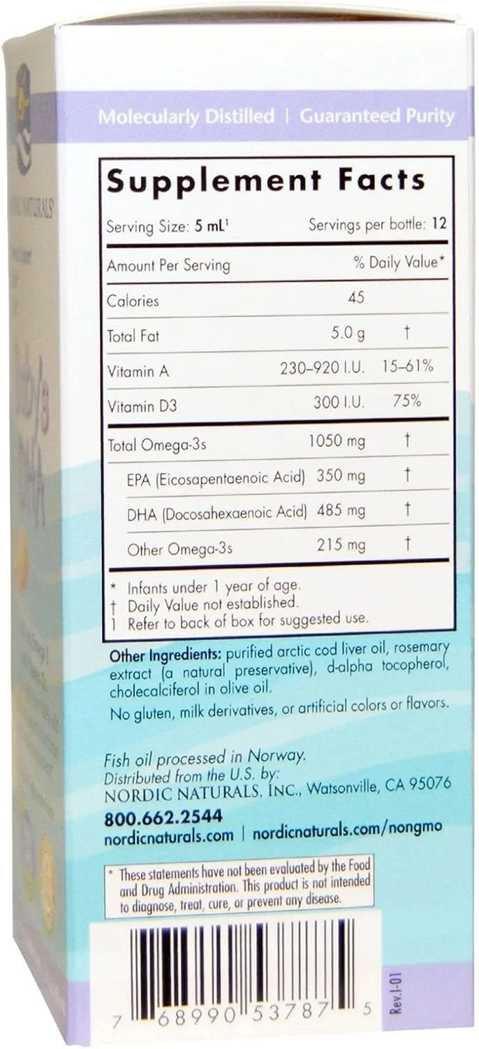 نوردیک نچرالز روغن DHA کودک، بسته 2 عددی، مجموعا 118 میلی لیتر