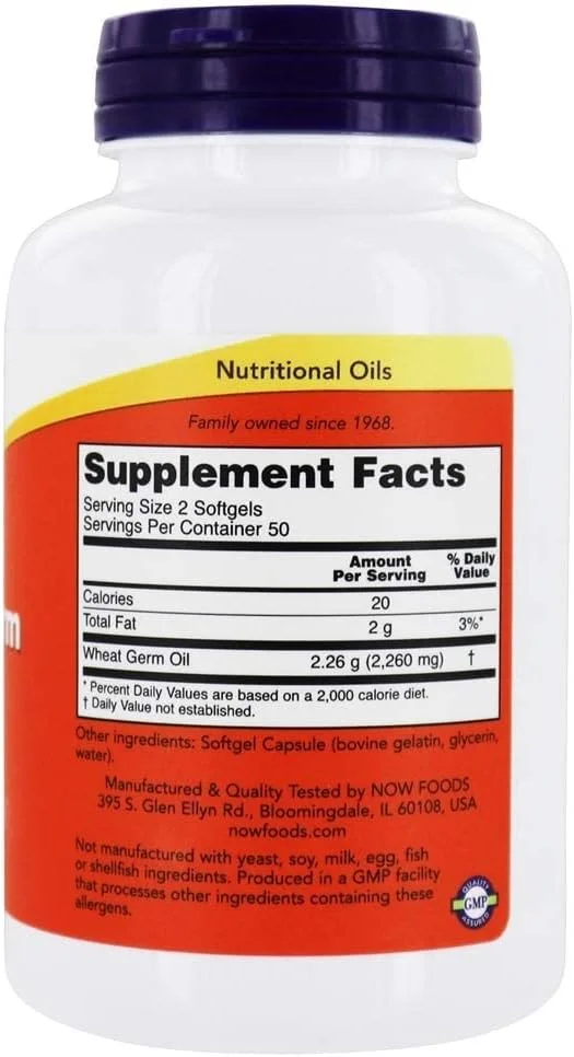 روغن جوانه گندم ناو فودز - 1130 میلی گرم 100 سافت ژل