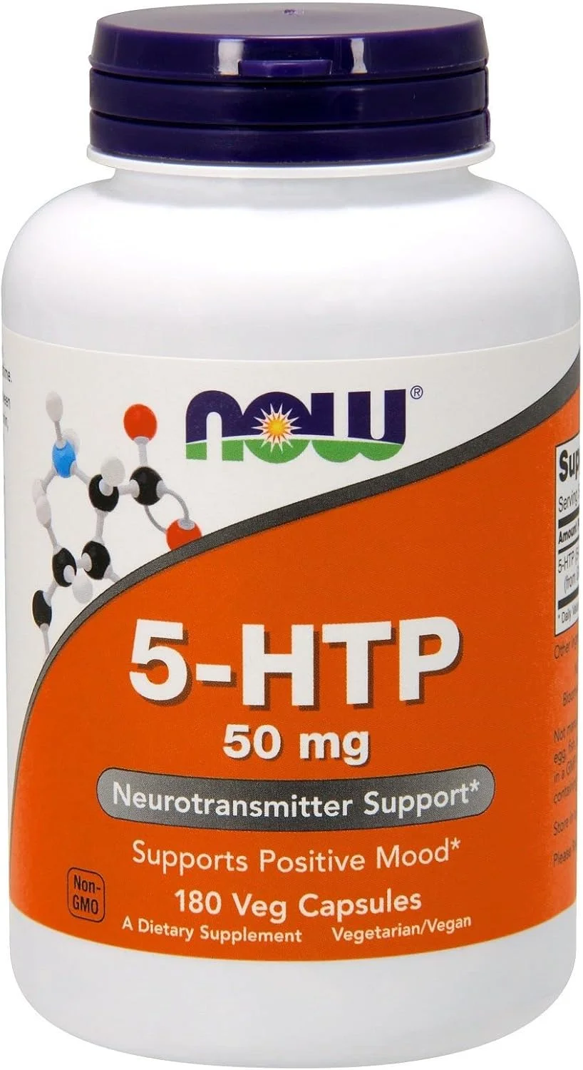 NOW Foods 5-HTP - 50 میلی گرم، 180 کپسول NOW Foods 5-HTP - 50 میلی گرم، 180 کپسول