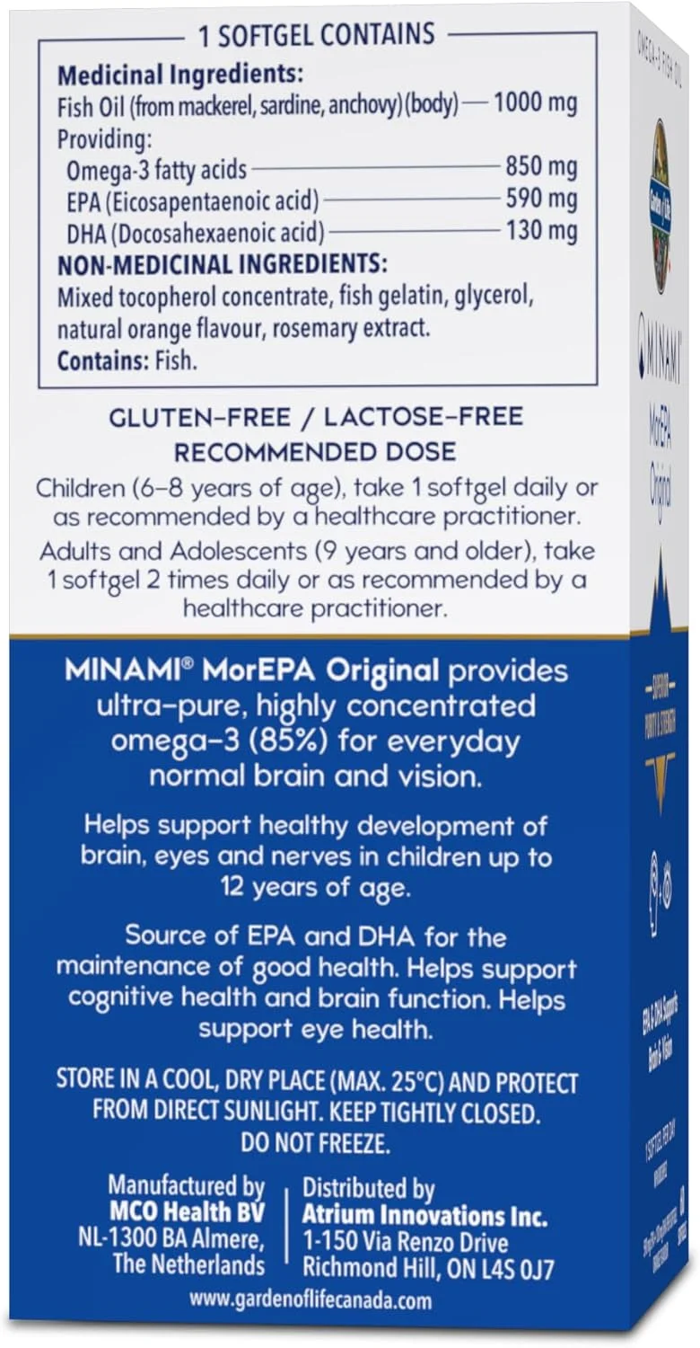 مینامی نوتریشن MorEPA Optimal EPA/DHA 60 سافت ژل