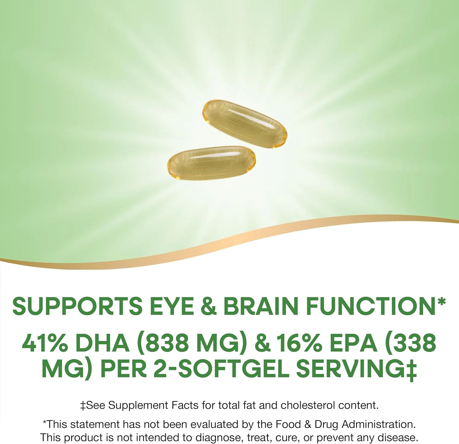 روغن ماهی ممتاز امگا DHA Nature's Way، سلامت چشم و مغز، امگا 3، 60 سافت ژل