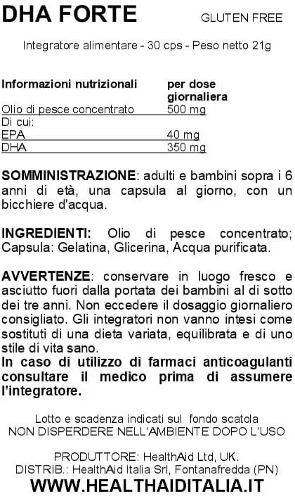 هلث اید DHA Forte، 30 کپسول