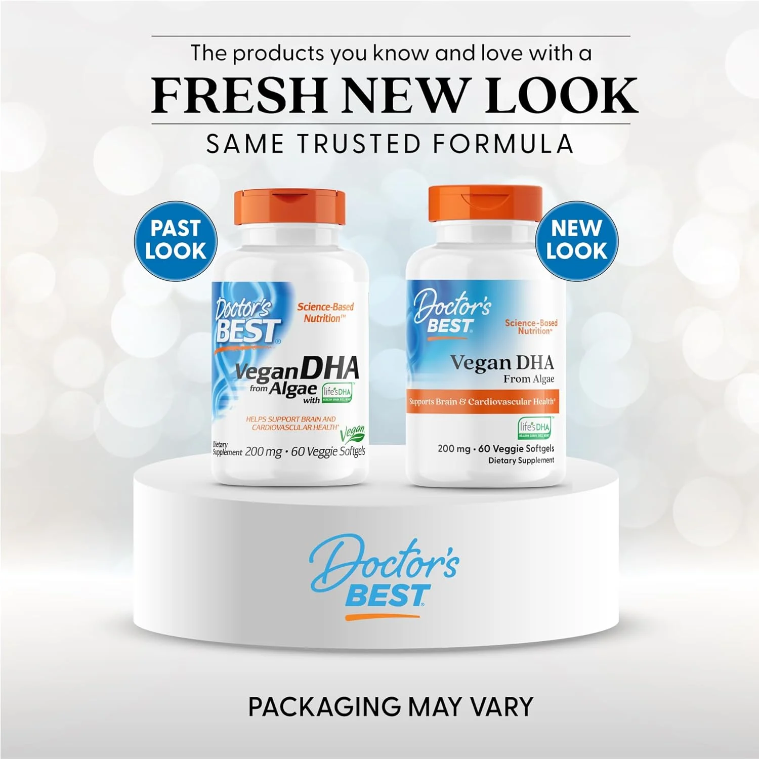 بهترین DHA گیاهی از جلبک دکتر بست، غیر تراریخته، وگان، بدون گلوتن، 200 میلی گرم، 60 عدد