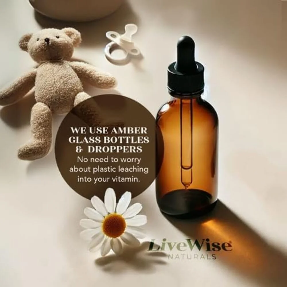 قطره های مایع DHA امگا 3 - ویتامین DHA امگا 3 کودک - مناسب برای گیاهخواران، طعم عالی - مکمل امگا 3 با روغن پرتقال ارگانیک، پشتیبانی از سلامت مغز، چشم ها و سیستم ایمنی