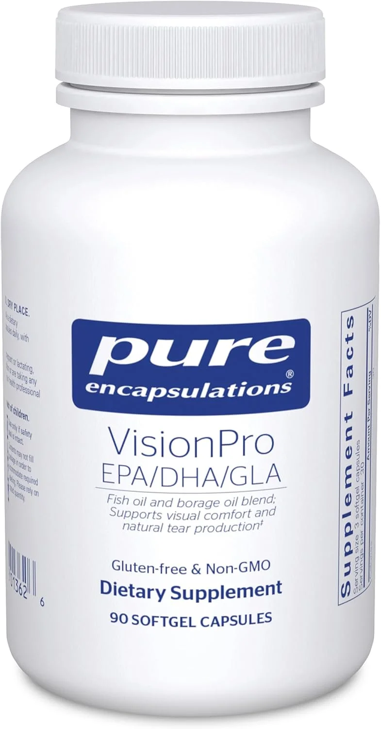 Pure Encapsulations Visionpro Epa/Dha/Gla | پشتیبانی از تولید اشک طبیعی و حفظ رطوبت چشم* | 90 سافت ژل