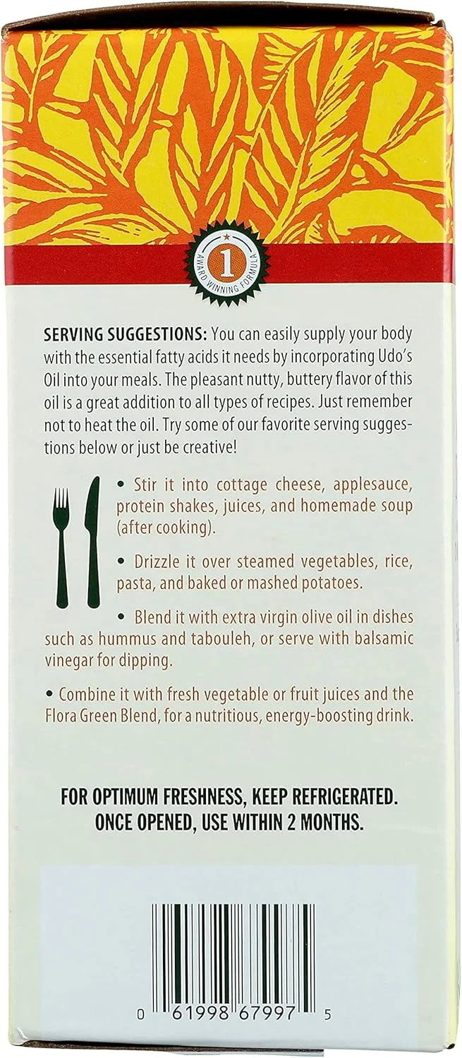 فلورا، روغن اودو، ترکیب روغن اودو DHA 3-6-9، 500 میلی لیتر