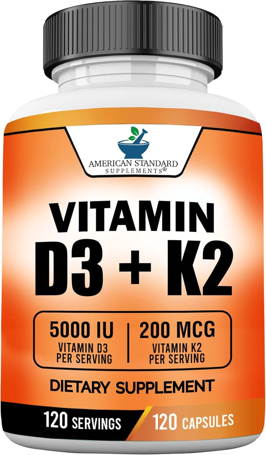 ویتامین D3 K2 (MK-7)، ویتامین D3 (5000IU) + K2 (MK-7) 200mcg با روغن نارگیل ارگانیک، ویتامین D3 + K2، ویتامین K2 D3، سلامت سیستم ایمنی و استخوان، بدون مواد افزودنی، ساخت آمریکا، 120 کپسول گیاهی ویتامین D3 K2 (MK-7)، ویتامین D3 (5000IU) + K2 (MK-7) 200mcg با روغن نارگیل ارگانیک، ویتامین D3 + K2، ویتامین K2 D3، سلامت سیستم ایمنی و استخوان، بدون مواد افزودنی، ساخت آمریکا، 120 کپسول گیاهی