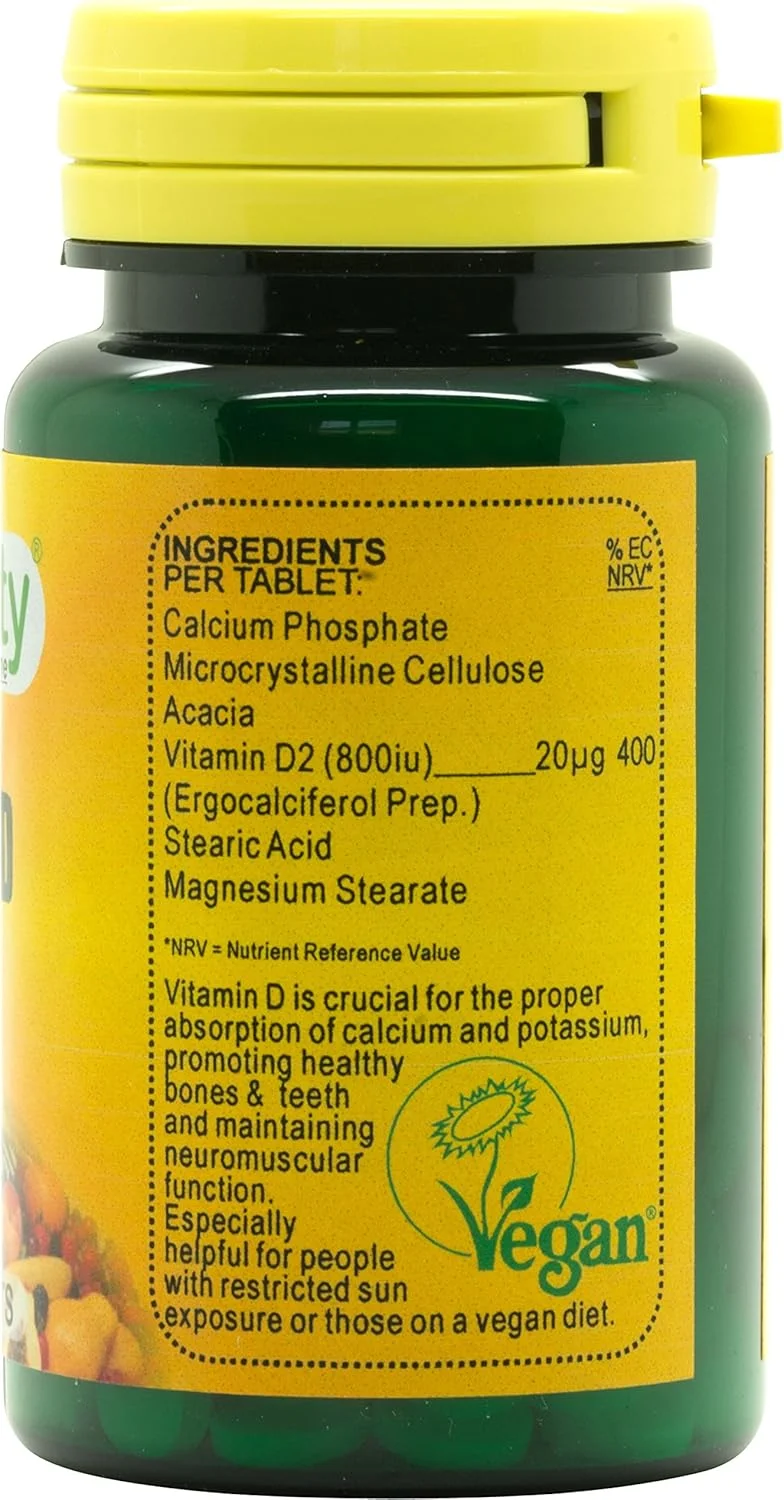 ویتامین D2 800iu: مکمل ویتامین D برای سلامت عمومی و مفاصل: 90 قرص