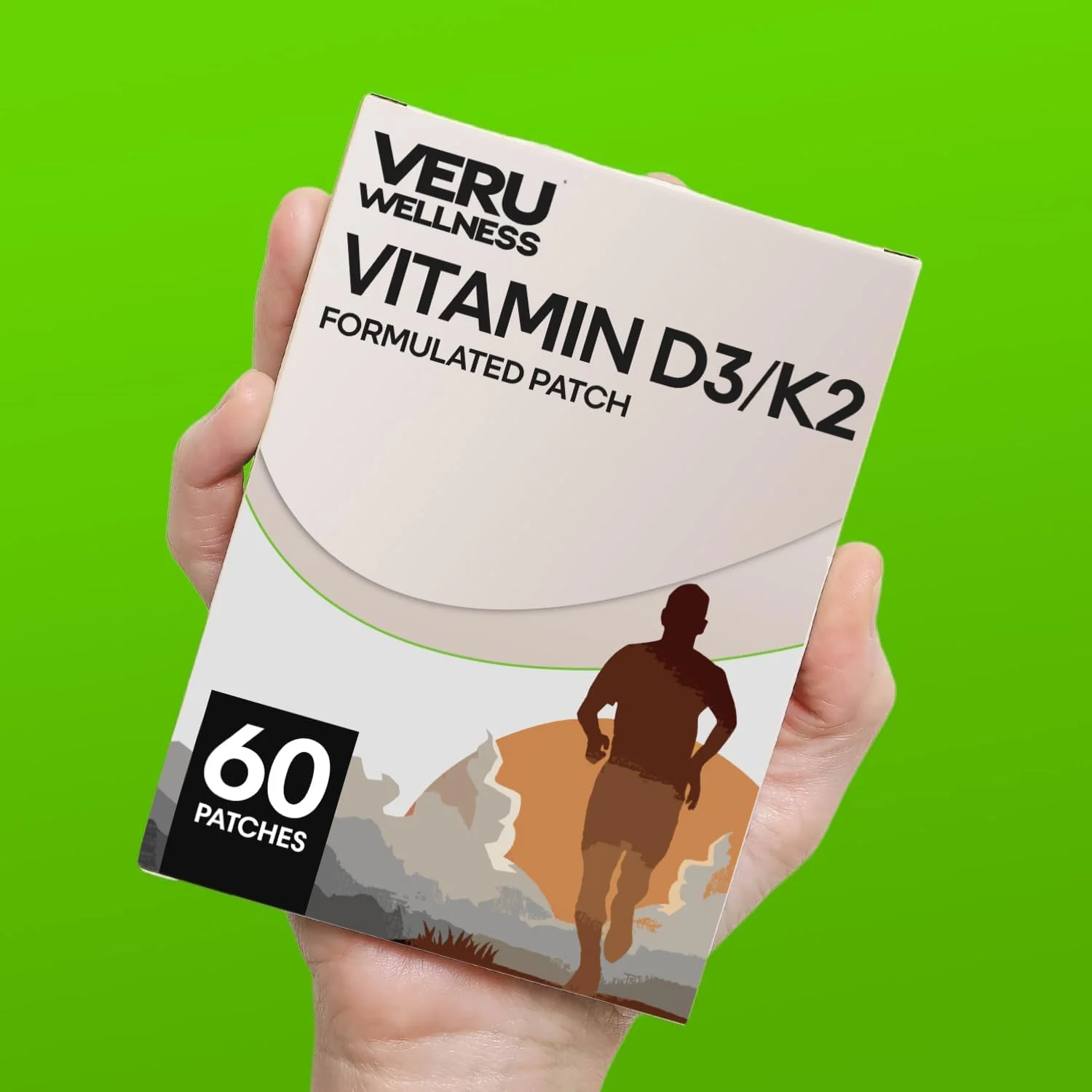 برچسب ضروری ویتامین D3/K2 ورو ولنس - پشتیبانی باریاتریک D3 K2 (60 برچسب)