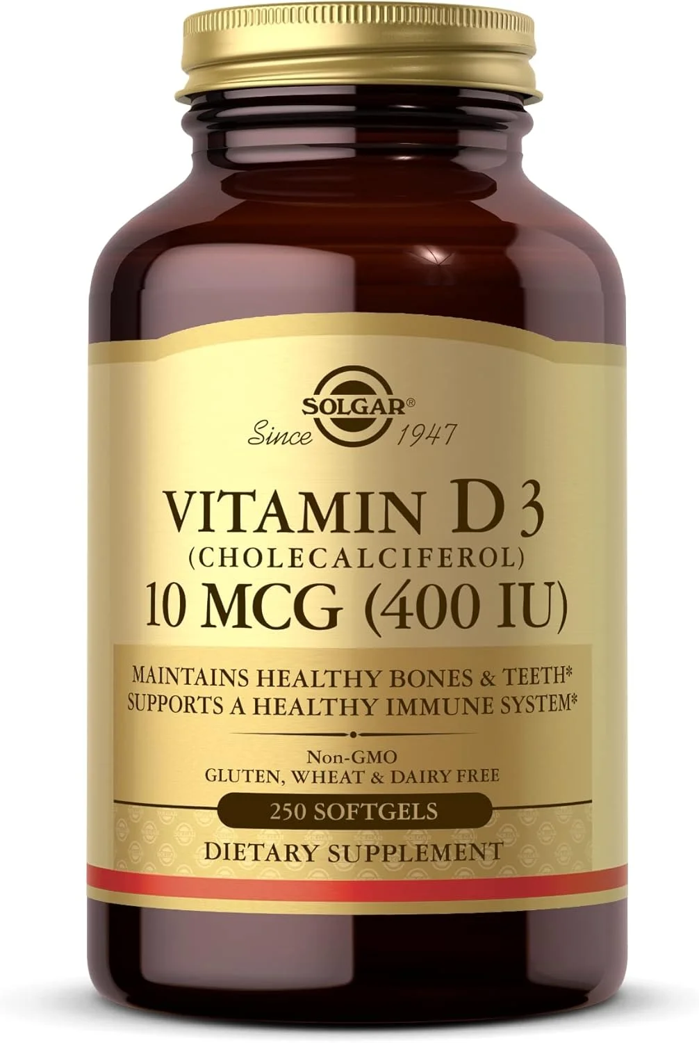 سولگار - ویتامین D3 (کوله کلسیفرول) 400 واحد بین المللی، 250 سافت ژل