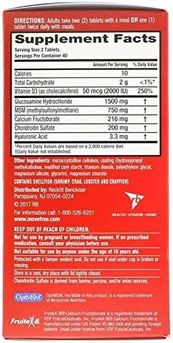 شیف، موو فری، سلامت مفاصل، پلاس MSM و ویتامین D3، 80 قرص روکش دار شیف، موو فری، سلامت مفاصل، پلاس MSM و ویتامین D3، 80 قرص روکش دار