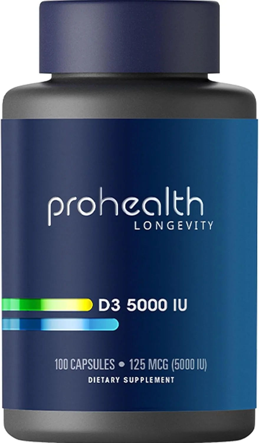 ویتامین د3 5000 واحد بین المللی ProHealth، 100 کپسول، سلامت استخوان، سلامت سیستم ایمنی، بهبود تندرستی