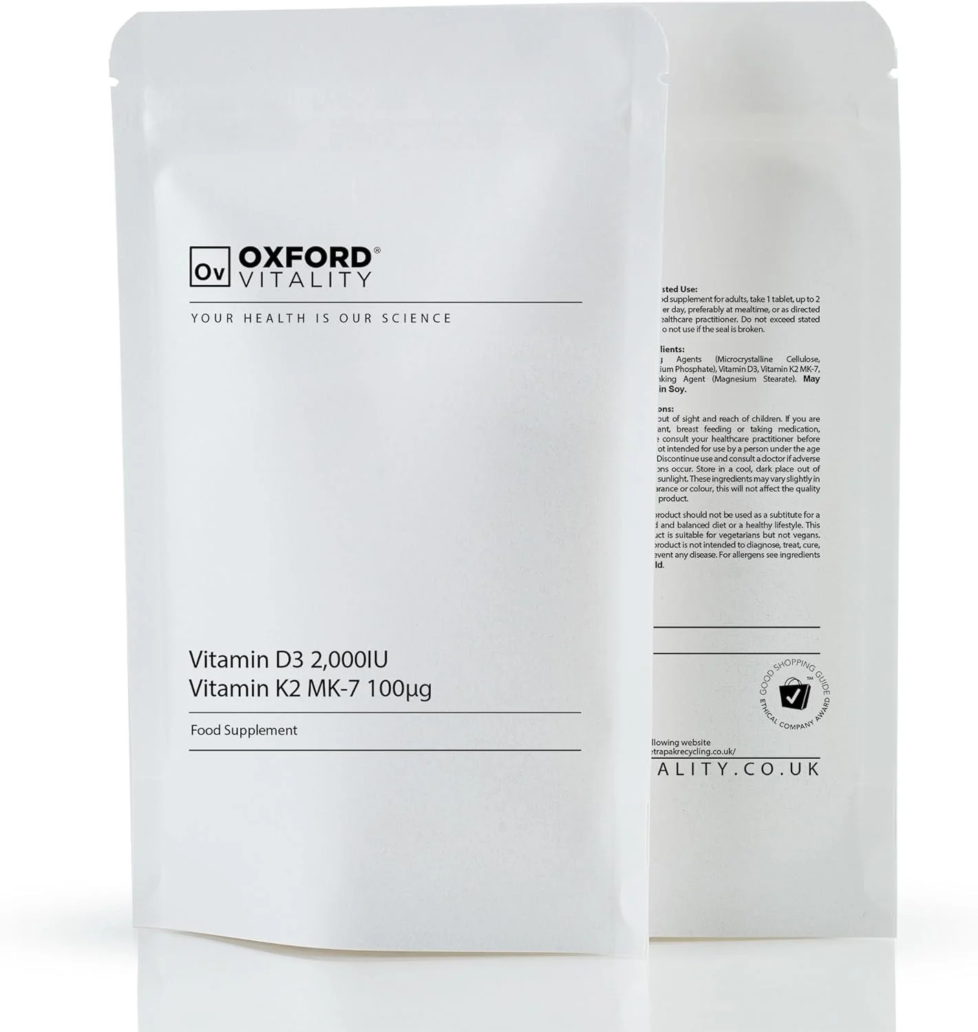 قرص ویتامین D3 2000IU و ویتامین K2-MK7 100mcg آکسفورد ویتالیتی (120 عدد) قرص ویتامین D3 2000IU و ویتامین K2-MK7 100mcg آکسفورد ویتالیتی (120 عدد)