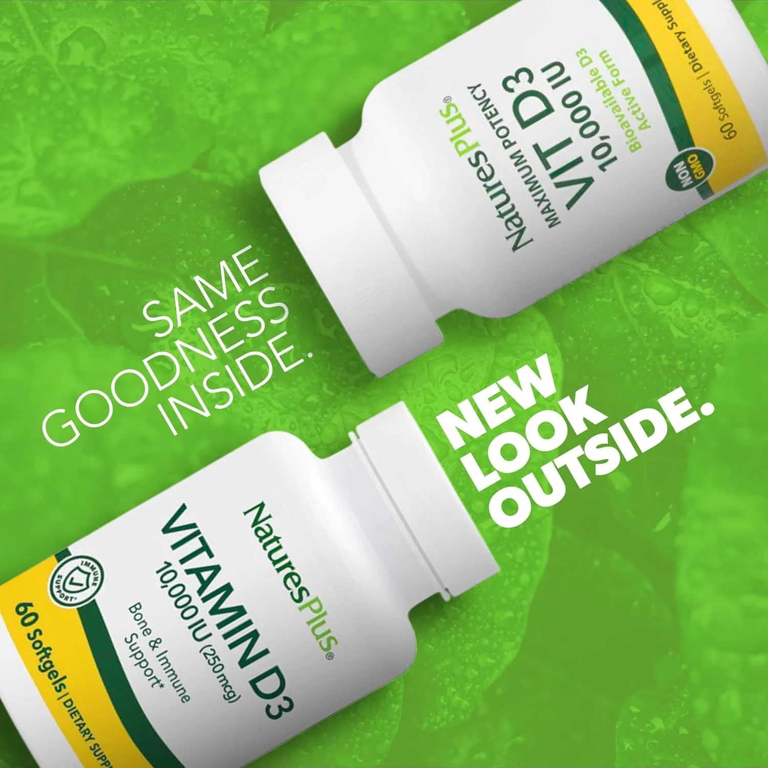Nature's Plus, حداکثر قدرت، ویتامین D3، 10000 واحد بین المللی، 60 سافت ژل
