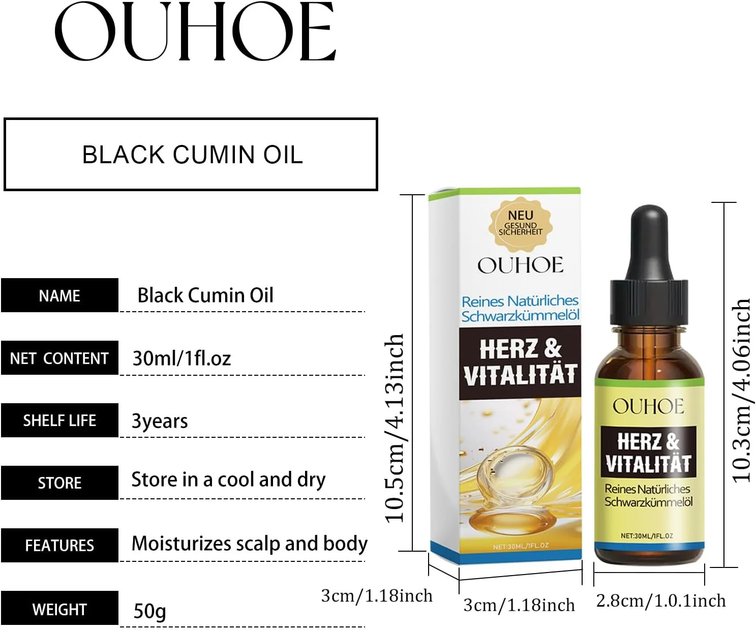 روغن دانه زیره سیاه ارگانیک پرس سرد | روغن دانه سیاه خالص برای پوست و مو، اسانس مغذی پوست و مو