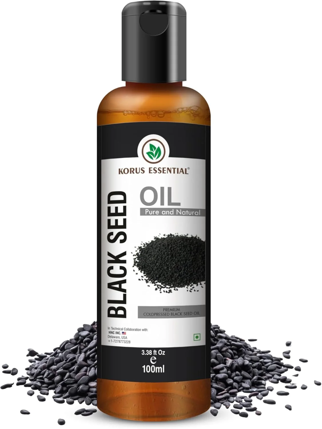 روغن دانه سیاه خالص - 200 میلی لیتر (6.76 اونس) - کیفیت عالی، دارای گواهینامه GMP، بدون تست حیوانی، دارای تاییدیه کوشر و حلال.