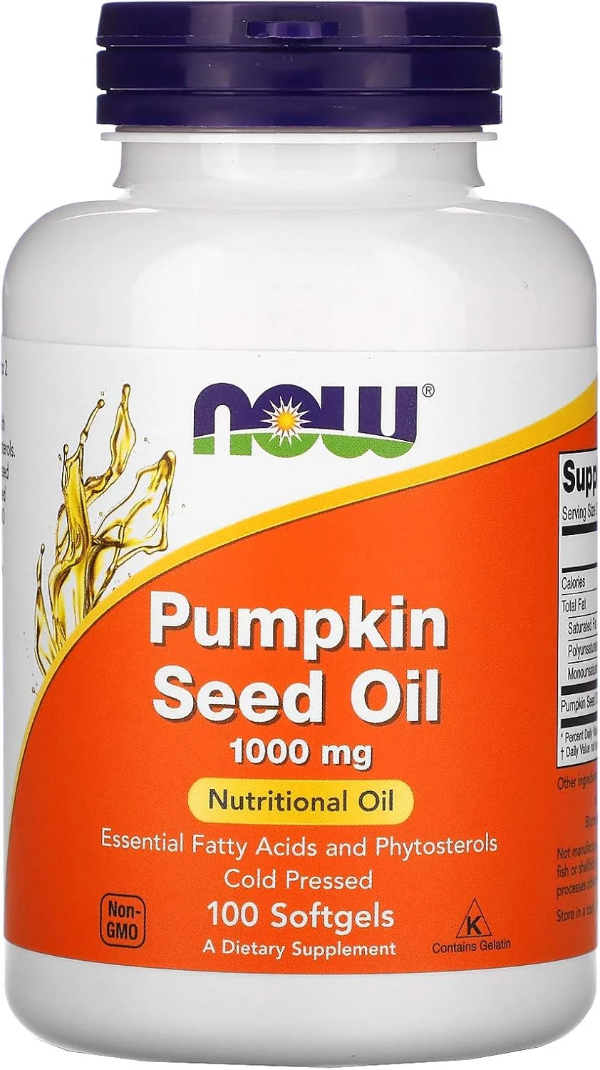 روغن تخم کدو نو فودز 1000 میلی گرم، سافت ژل، 200 عددی (2 بسته 100 عددی)