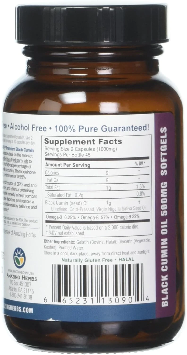 روغن دانه سیاه گیاهان شگفت انگیز 500 میلی گرم - بسته 3 عددی