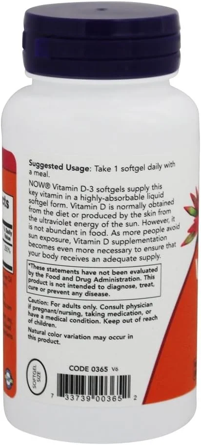 نَو فودز ویتامین D3 با قدرت بالا 1000 واحد بین المللی (180 سافت ژل)