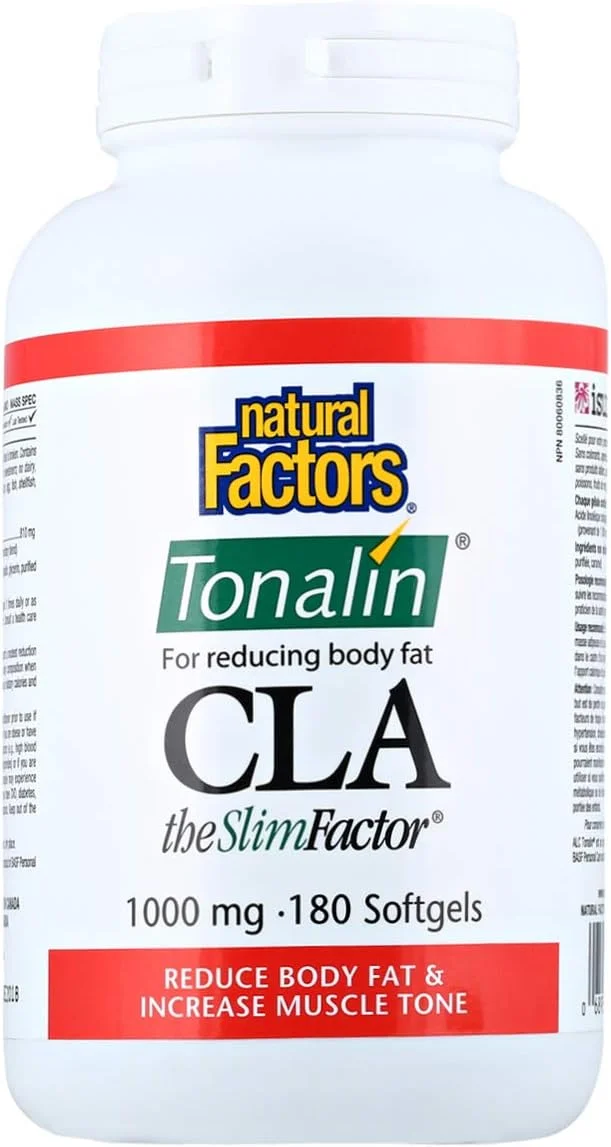 ناترال فاکتورز CLA تونالین ۱۰۰۰ میلی گرم، ۱۸۰ سافت ژل