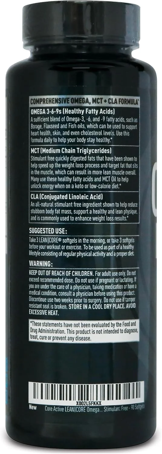 امگا MCT + CLA - فرمول سلامتی بدون محرک، عضله سازی و تناسب اندام، اسیدهای چرب امگا 3-6-9 - روغن بذر کتان، روغن ماهی، روغن نارگیل - مناسب برای کتو، تامین 30 روزه (90 سافت ژل)