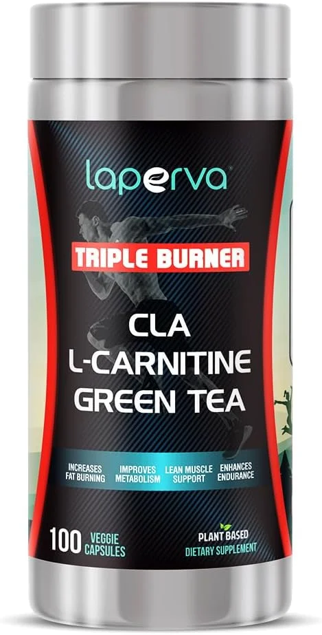 لاپروا تریپل برنر با سی ال ای، ال-کارنیتین و چای سبز - 100 کپسول گیاهی برای تقویت متابولیسم، عضله سازی و پشتیبانی از استقامت