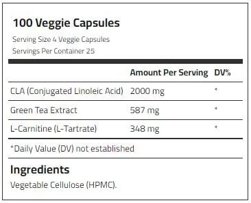لاپروا تریپل برنر با سی ال ای، ال-کارنیتین و چای سبز - 100 کپسول گیاهی برای تقویت متابولیسم، عضله سازی و پشتیبانی از استقامت