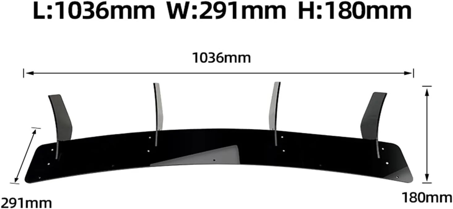 دیفیوزر سپر عقب طرح بال کوسه ای مناسب برای بنز CLA W117 CLA45 AMG مدل 2016-2019 - مشکی