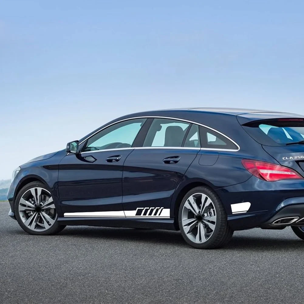 برچسب راه راه رکاب جانبی درب خودرو، مناسب برای مرسدس بنز کلاس CLA CLA45 CLA35 AMG C117 X117 W117 C118 X118 CLA250