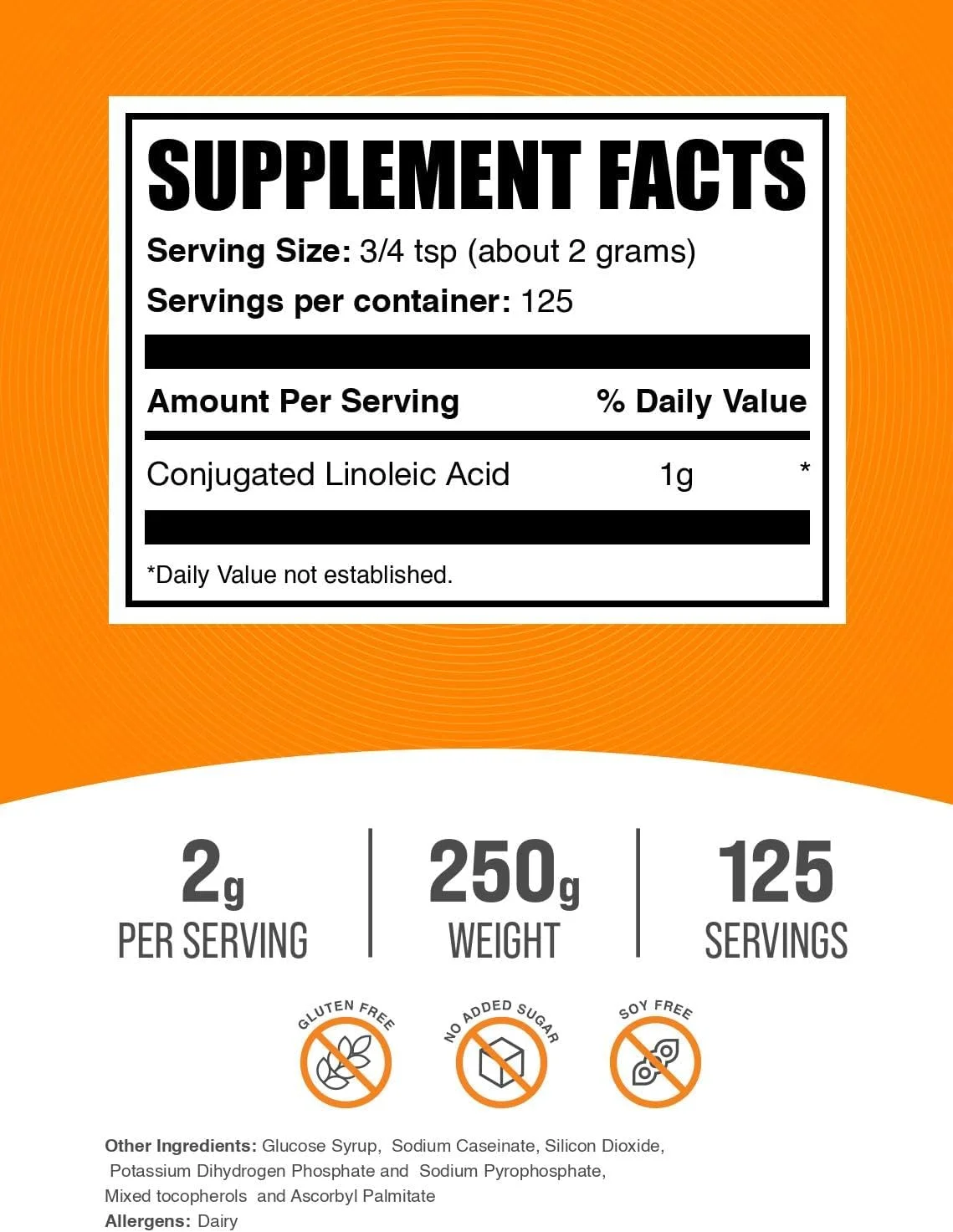 پودر لینولئیک اسید مزدوج BULKSUPPLEMENTS.COM - 2000 میلی گرم (1000 میلی گرم CLA) در هر وعده، 250 گرم پودر لینولئیک اسید مزدوج BULKSUPPLEMENTS.COM - 2000 میلی گرم (1000 میلی گرم CLA) در هر وعده، 250 گرم