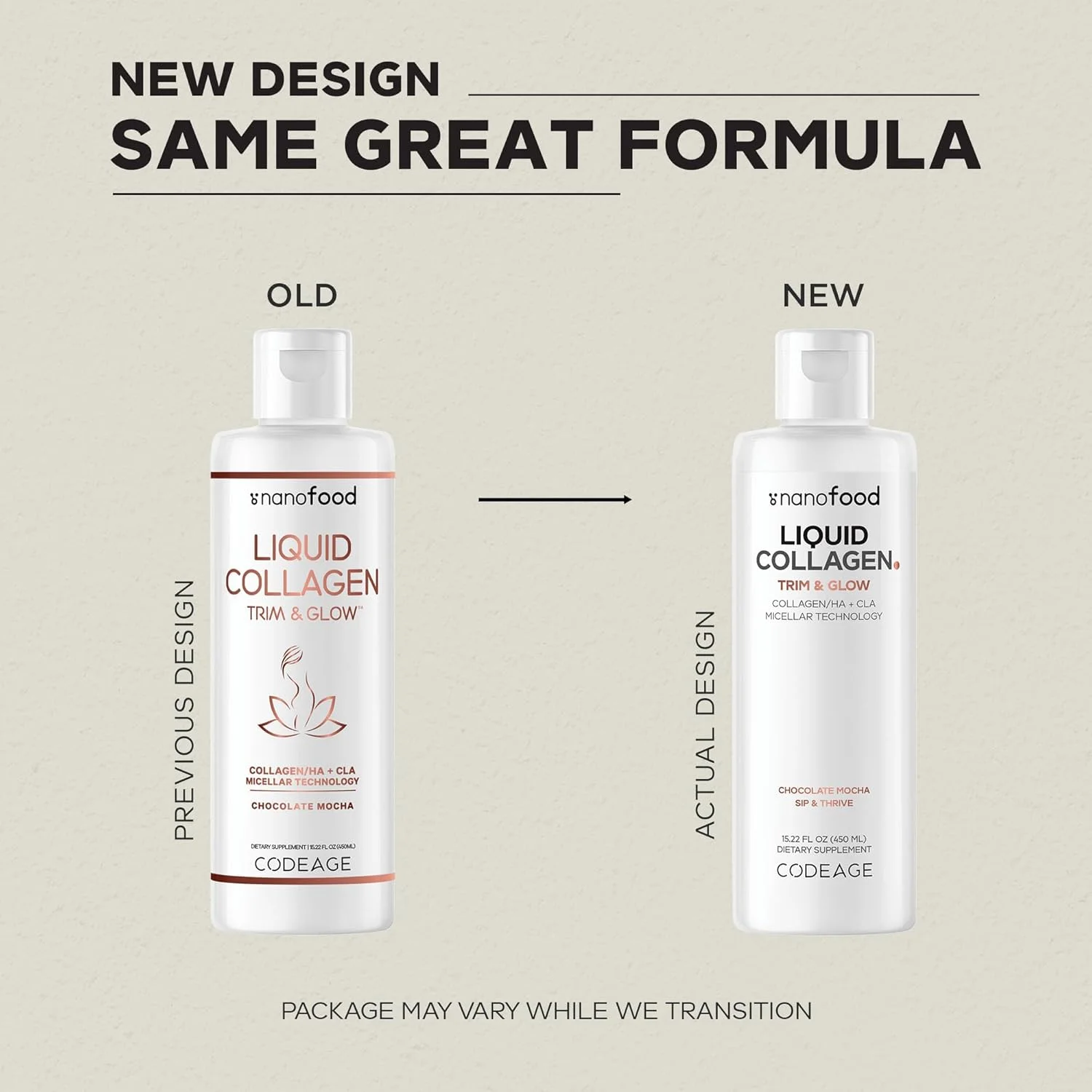 مکمل کلاژن مایع Codeage Beauty Trim & Glow، پپتیدهای کلاژن لیپوزومی با طعم شکلات، CLA اسید لینولئیک مزدوج، اسید هیالورونیک، ویتامین E، هیدرولیز شده، غیر GMO، 15.22 مکمل کلاژن مایع Codeage Beauty Trim & Glow، پپتیدهای کلاژن لیپوزومی با طعم شکلات، CLA اسید لینولئیک مزدوج، اسید هیالورونیک، ویتامین E، هیدرولیز شده، غیر GMO، 15.22