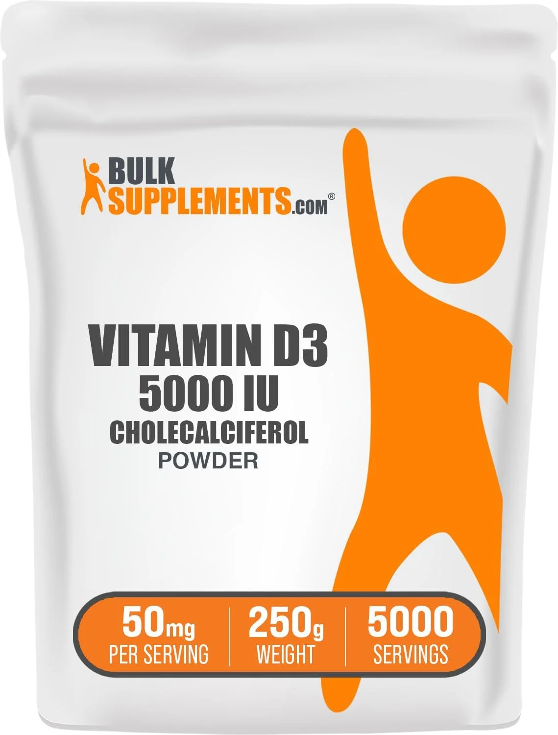 پودر ویتامین D3 (کلکلسیفرول) BulkSupplements.com - ویتامین D3 خالص - پشتیبانی از سیستم ایمنی - پشتیبانی از استخوان (250 گرم - 8.8 اونس)