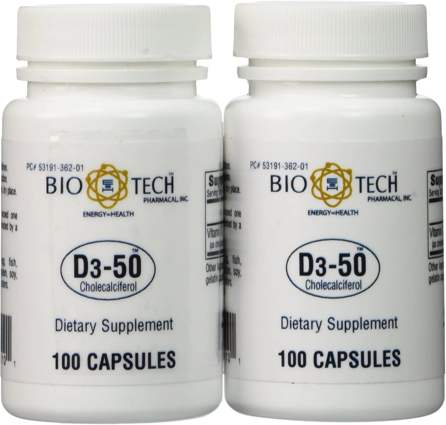 Bio-Tech Pharmacal - D3-50 50,000 IU، 100 عدد (بسته 2 عددی)