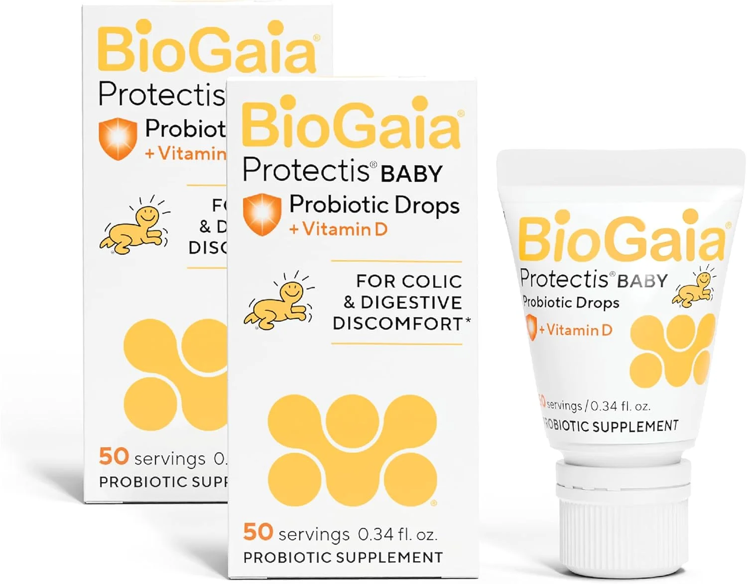 قطره های پروبیوتیک BioGaia به همراه ویتامین D برای نوزادان، کودکان و شیرخواران، برای ناراحتی های گوارشی، نفخ، یبوست و رفلاکس، پروبیوتیک توصیه شده توسط متخصص اطفال، 10 میلی لیتر، بسته 2 عددی