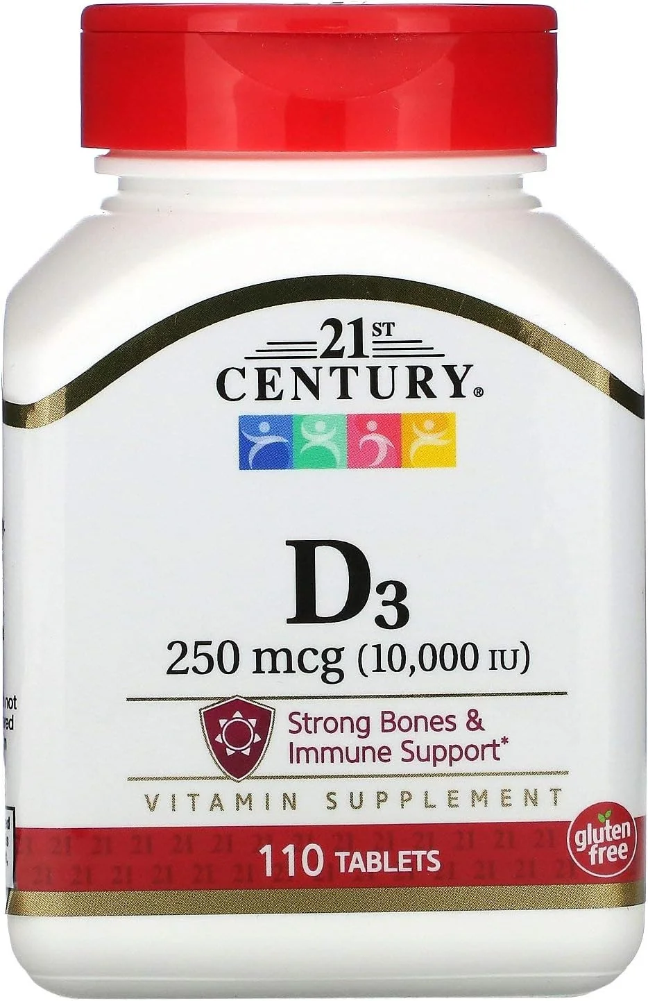 ویتامین د3 با قدرت فوق العاده 21st Century، 10000 واحد بین المللی، 110 قرص