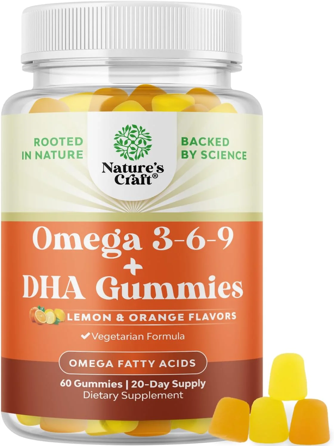 پاستیل امگا 3 گیاهی برای بزرگسالان - پاستیل امگا 3 6 9 DHA گیاهی برای سلامت مغز، استخوان، قلب و پشتیبانی از مفاصل - مکمل امگا 3 گیاهی بدون طعم ماهی برای مردان و زنان