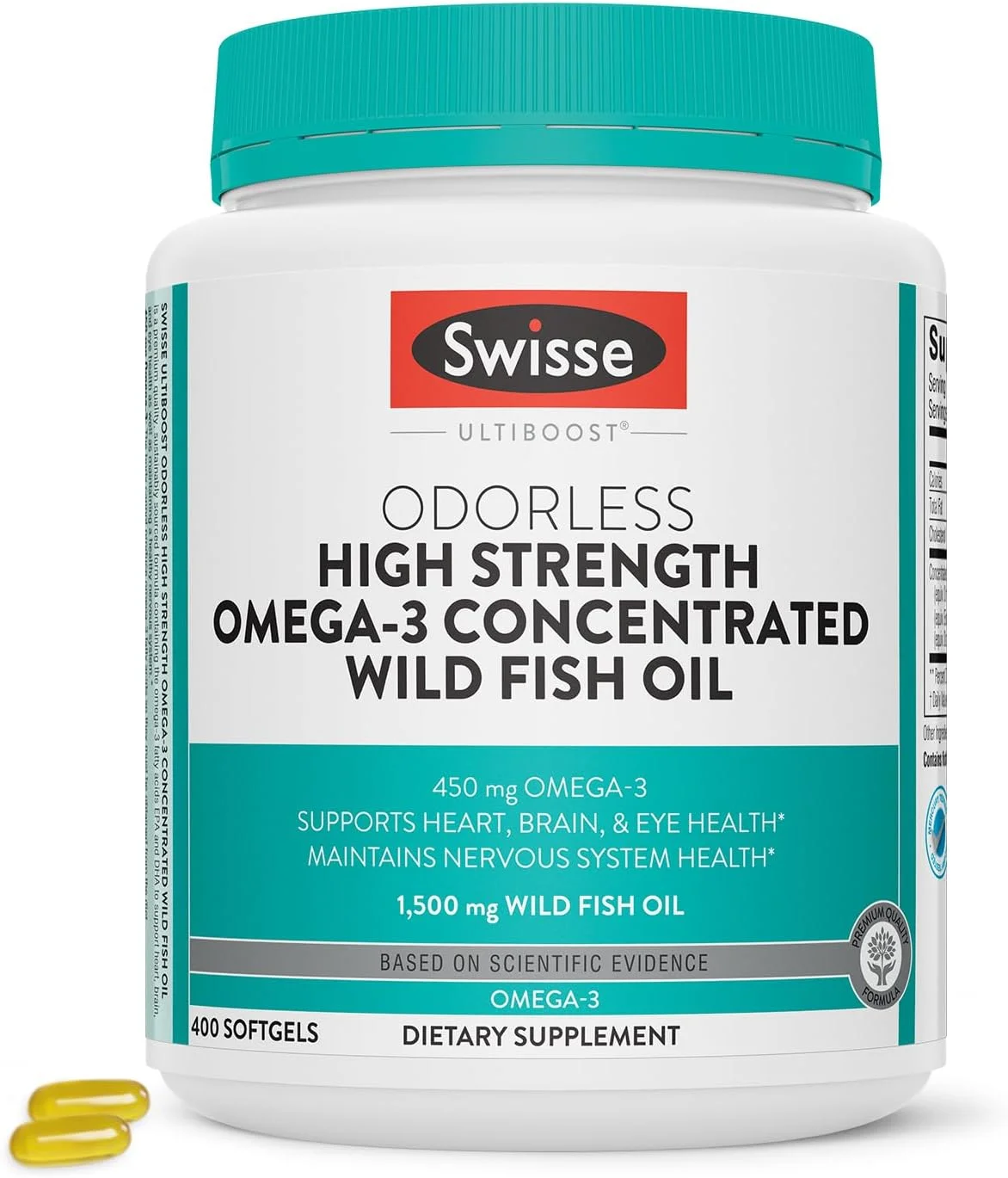 ساف ژل روغن ماهی سویس مدل Omega 3 ظرفیت 400 عددی