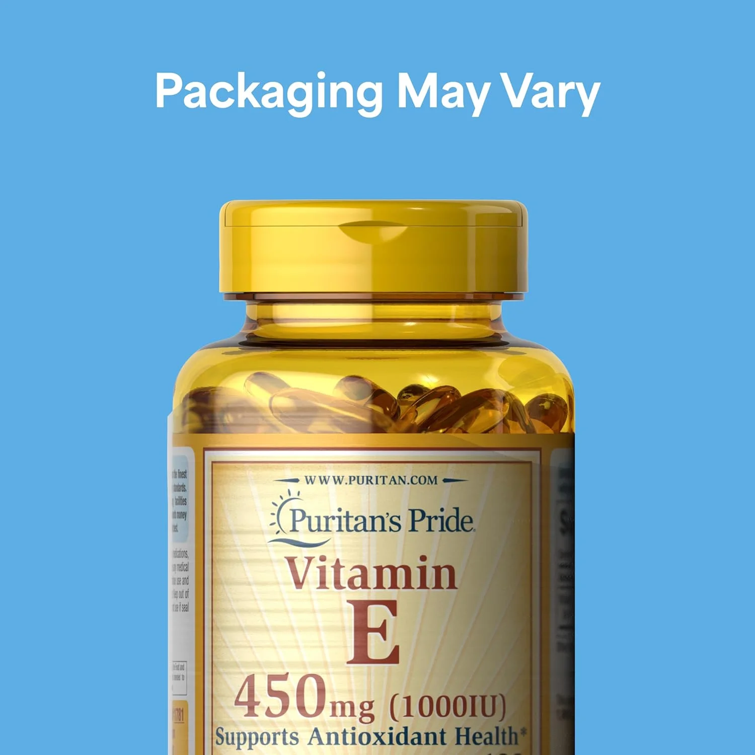 ویتامین ای Puritan's Pride، پشتیبانی از عملکرد سیستم ایمنی، 450 میلی گرم، 100 عدد (بسته 2 عددی) - بسته بندی ممکن است متفاوت باشد