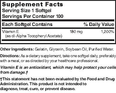 کپسول ویتامین ای 400 واحد بین المللی Nature's Blend، 100 عددی