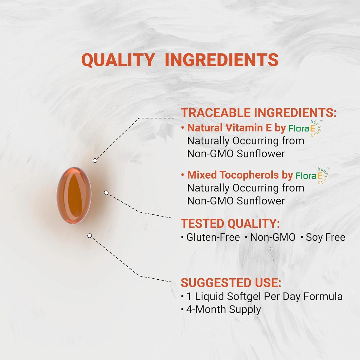 ویتامین ای 268 میلی گرم (400 واحد بین المللی) آفتابگردان نچرالیس به همراه توکوفرول های ترکیبی | ویتامین ضروری پوست و تقویت سیستم ایمنی | غیر تراریخته، بدون سویا و گلوتن | 120 سافت ژل ویتامین ای 268 میلی گرم (400 واحد بین المللی) آفتابگردان نچرالیس به همراه توکوفرول های ترکیبی | ویتامین ضروری پوست و تقویت سیستم ایمنی | غیر تراریخته، بدون سویا و گلوتن | 120 سافت ژل