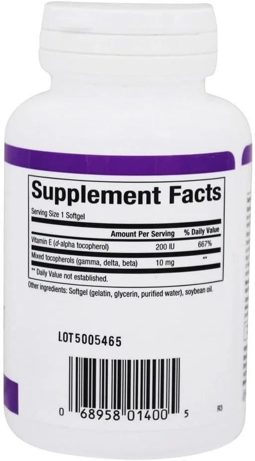 نچرال فاکتورز ویتامین ای 200 واحد بین المللی 90 سافت ژل نچرال فاکتورز ویتامین ای 200 واحد بین المللی 90 سافت ژل