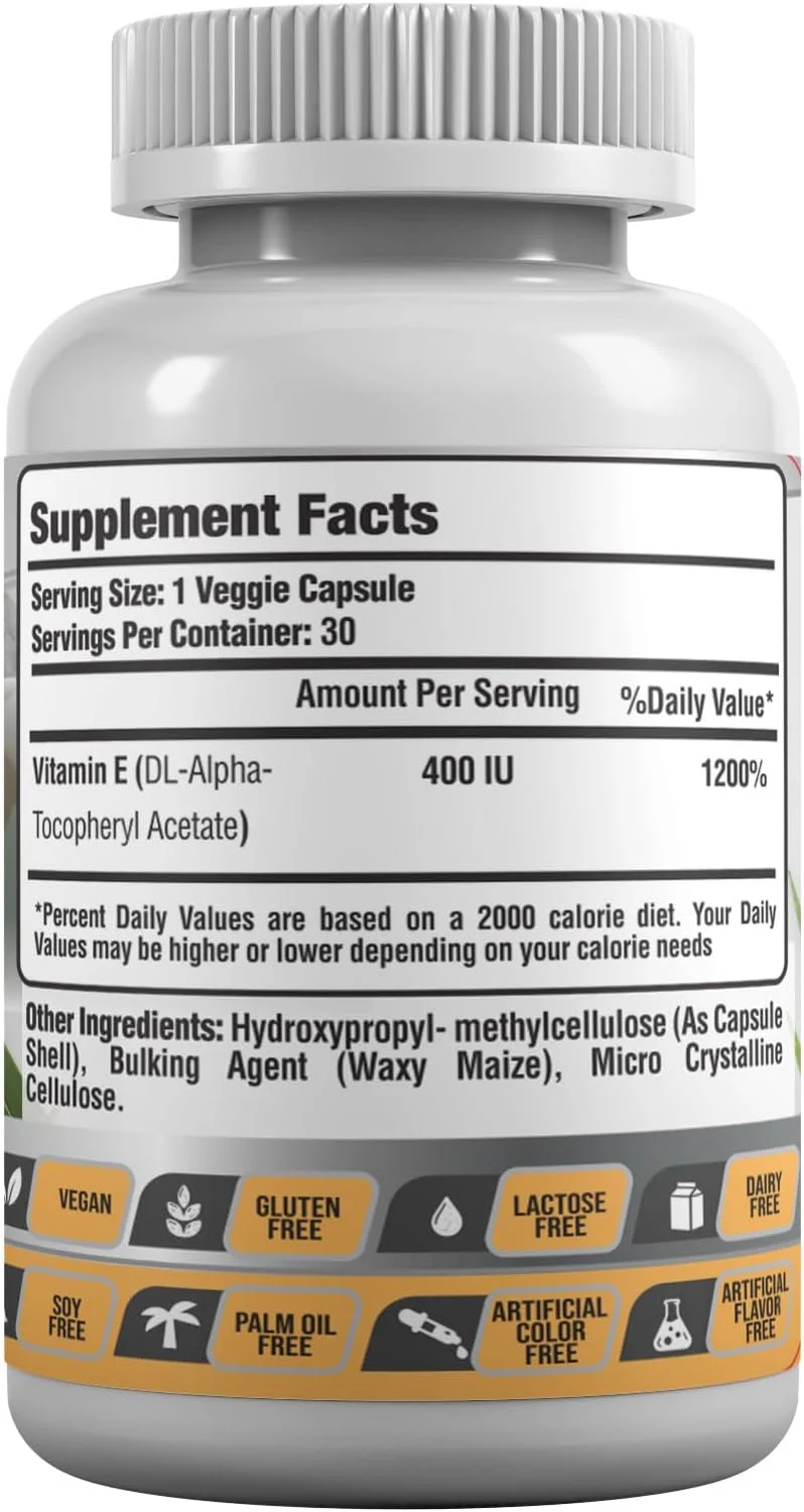 لاپروا ویتامین ای 400 واحد بین المللی - پشتیبانی آنتی اکسیدانی عالی برای سلامت سلولی، تقویت سیستم ایمنی و سلامت قلب و عروق - 30 کپسول گیاهی