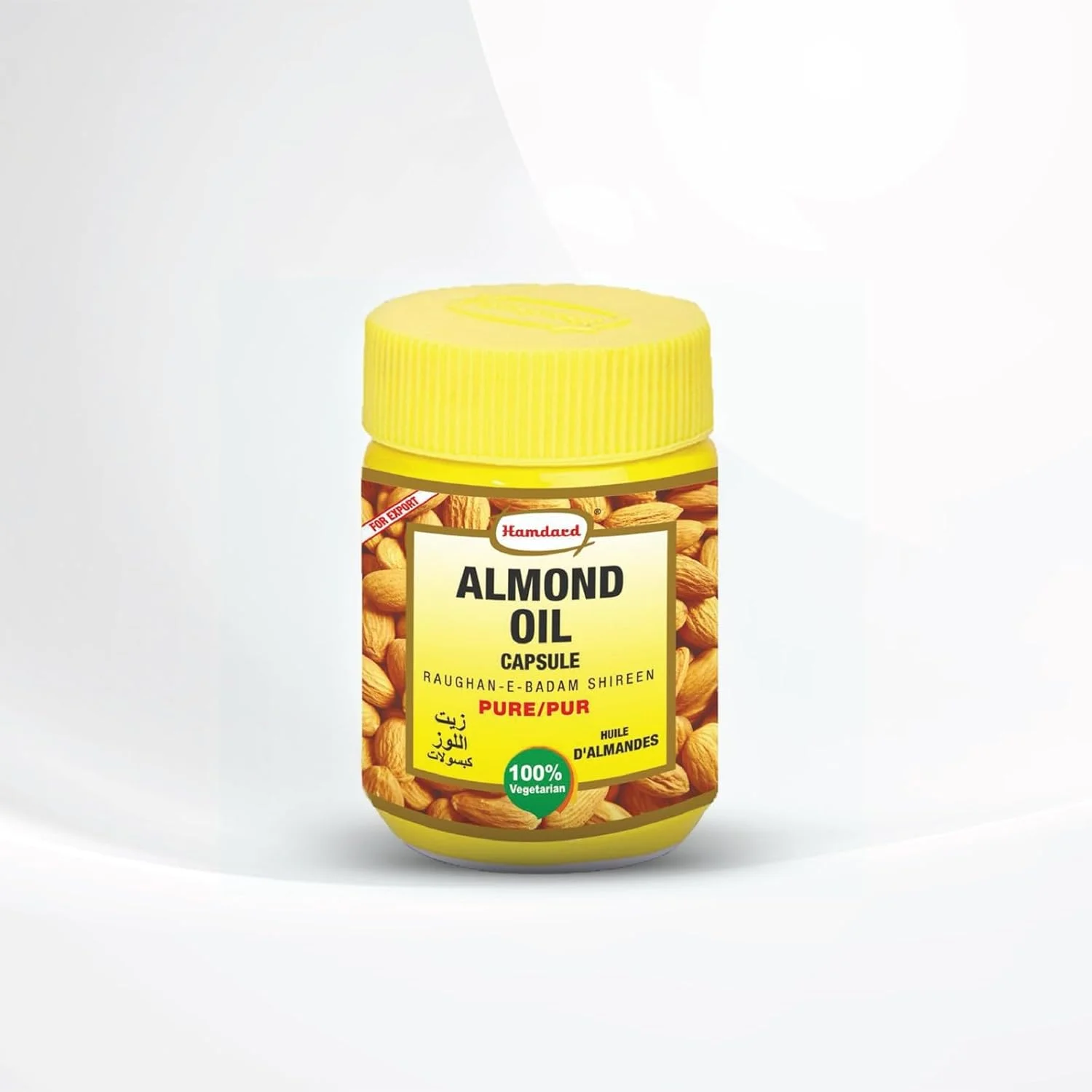 کپسول روغن بادام ۱۰۰٪ خالص همدرد، بسته ۶۰ عددی