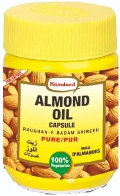 کپسول روغن بادام ۱۰۰٪ خالص همدرد، بسته ۶۰ عددی کپسول روغن بادام ۱۰۰٪ خالص همدرد، بسته ۶۰ عددی