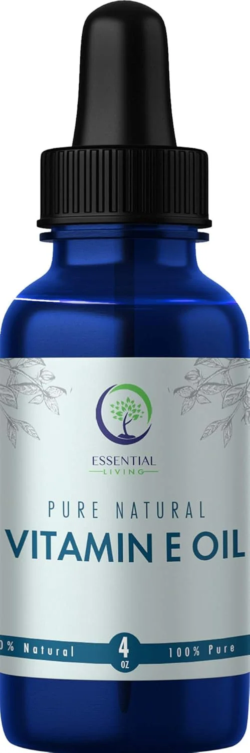 روغن ویتامین ای ارگانیک برای مراقبت از پوست - روغن کاملا طبیعی برای آکنه، جای زخم، چین و چروک و خشکی - 118 میلی لیتر - حفظ رطوبت - ایده آل برای تهیه کره بدن، کرم دست، لوسیون و موارد دیگر