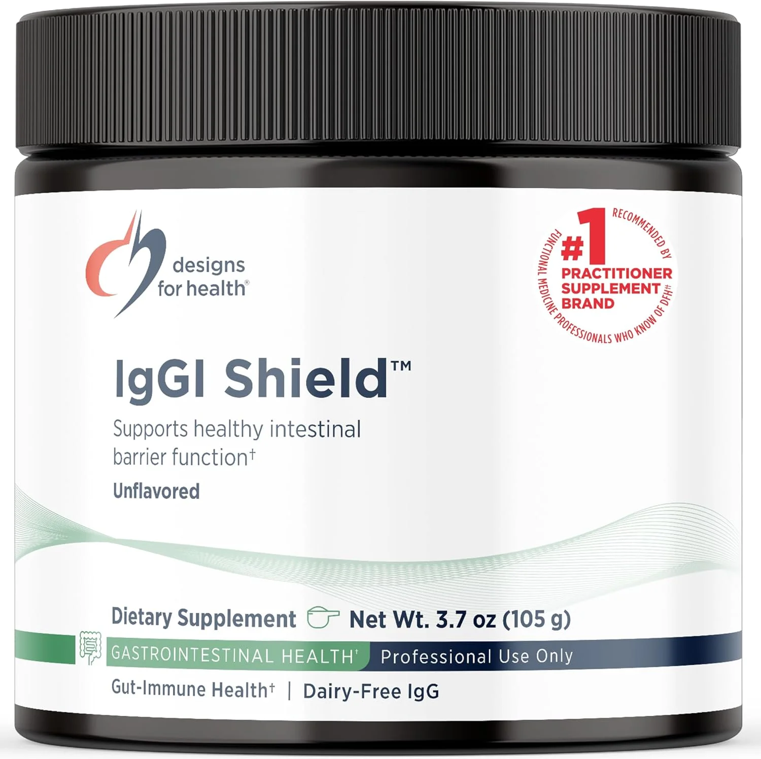 پودر سپر IgGI دیزاینز فور هلث - مکمل ایمونوگلوبولین IgG بدون لبنیات، SBI با N-استیل-گلوکوزامین - پشتیبانی از عملکرد سد روده سالم (105 گرم / 30 سروینگ)