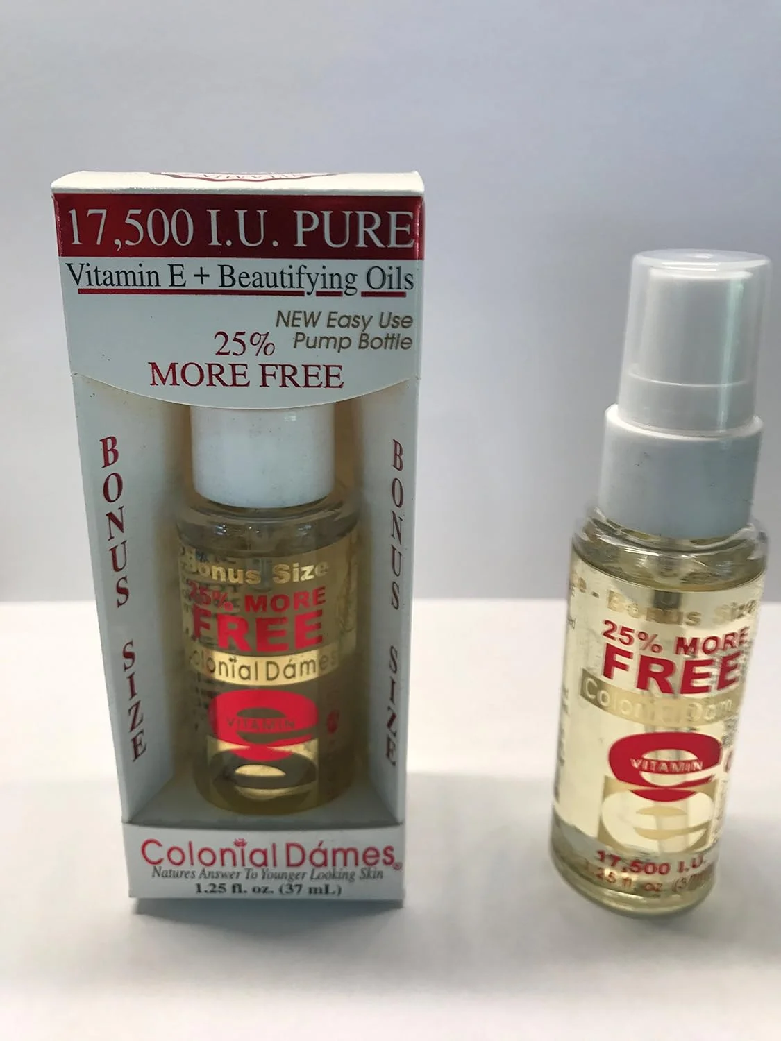 روغن ویتامین ای Colonial Dames، ۱۷۵۰۰ واحد بین المللی، بسته ۲ عددی به همراه قطره چکان