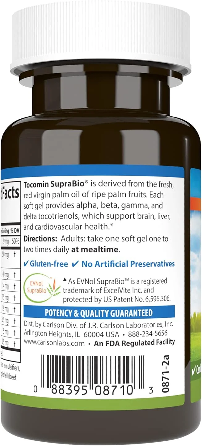 کپسول های ژله ای نرم توکومین سوپرابیو کارلسون، 60 عدد: 08710