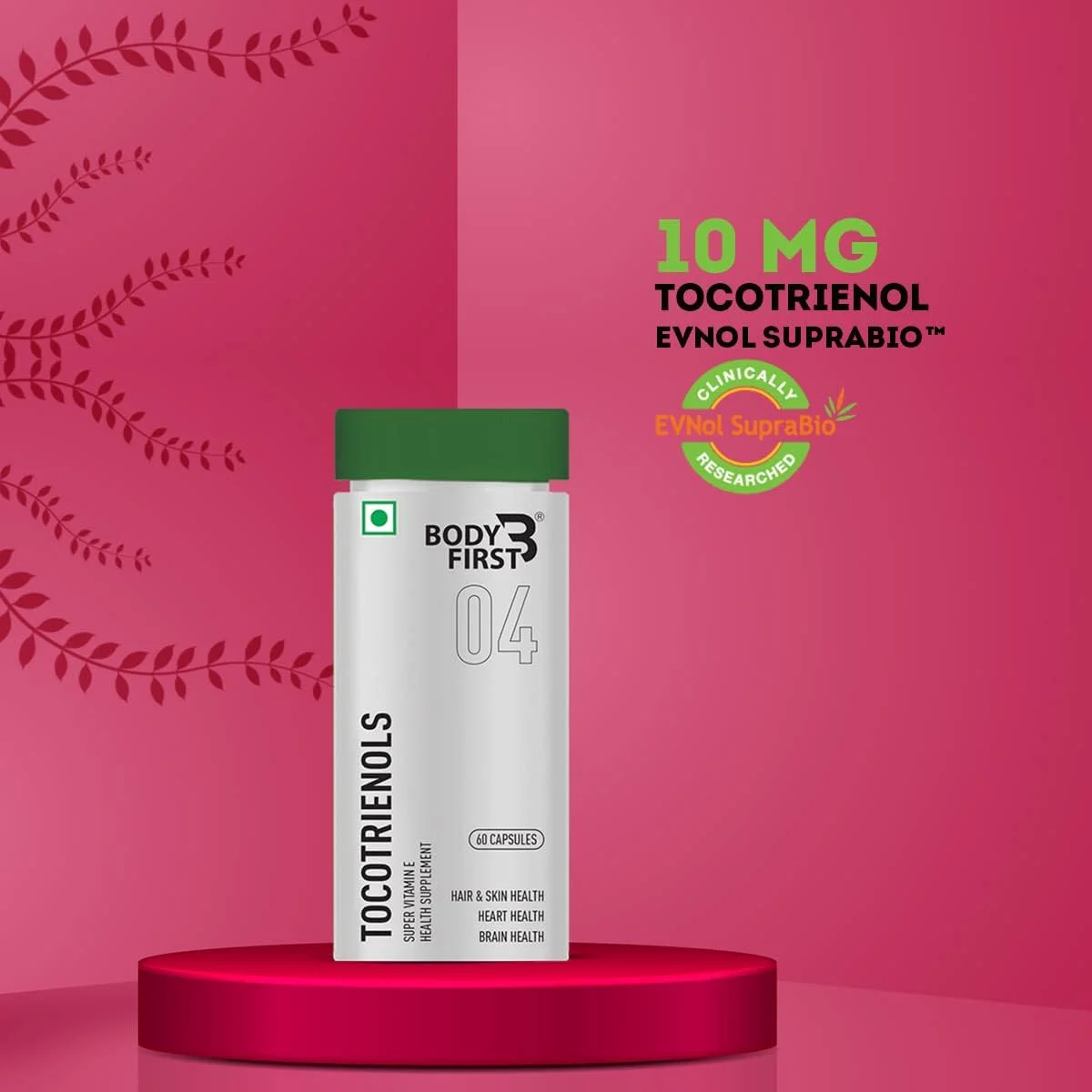 توکوترینول Body First® | ویتامین ای فوقالعاده مشتق شده از نخل روغنی قرمز | آنتی اکسیدان | فواید برای مو و پوست | 60 کپسول برای سلامت مغز، سلامت قلب و آنتی اکسیدان توکوترینول Body First® | ویتامین ای فوقالعاده مشتق شده از نخل روغنی قرمز | آنتی اکسیدان | فواید برای مو و پوست | 60 کپسول برای سلامت مغز، سلامت قلب و آنتی اکسیدان