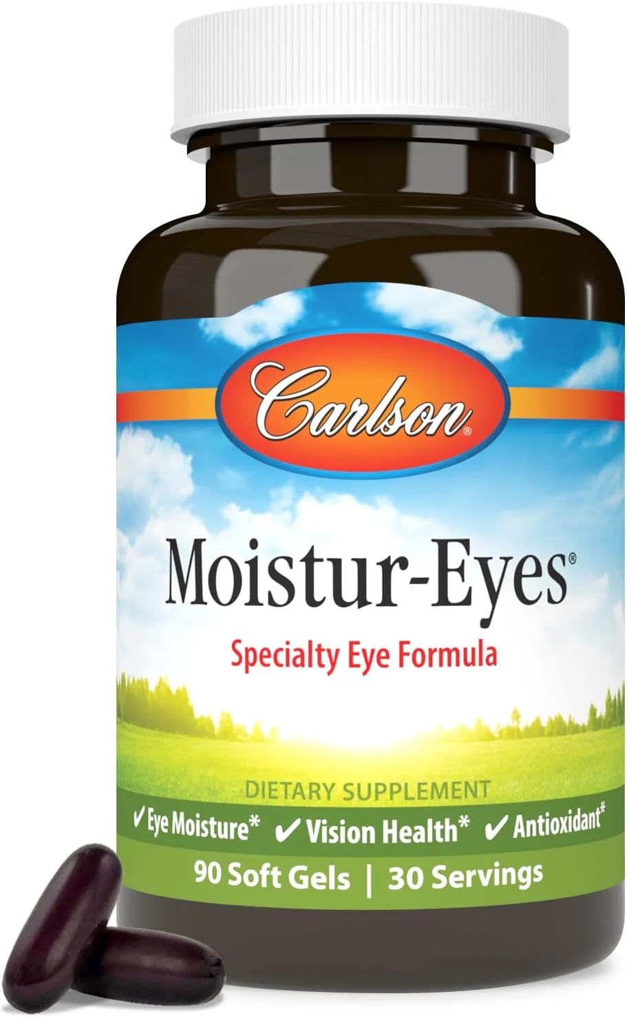 کارلسون - فرمول تخصصی چشم Moistur-Eyes، تقویت و حفظ رطوبت طبیعی چشم، 90 سافت ژل